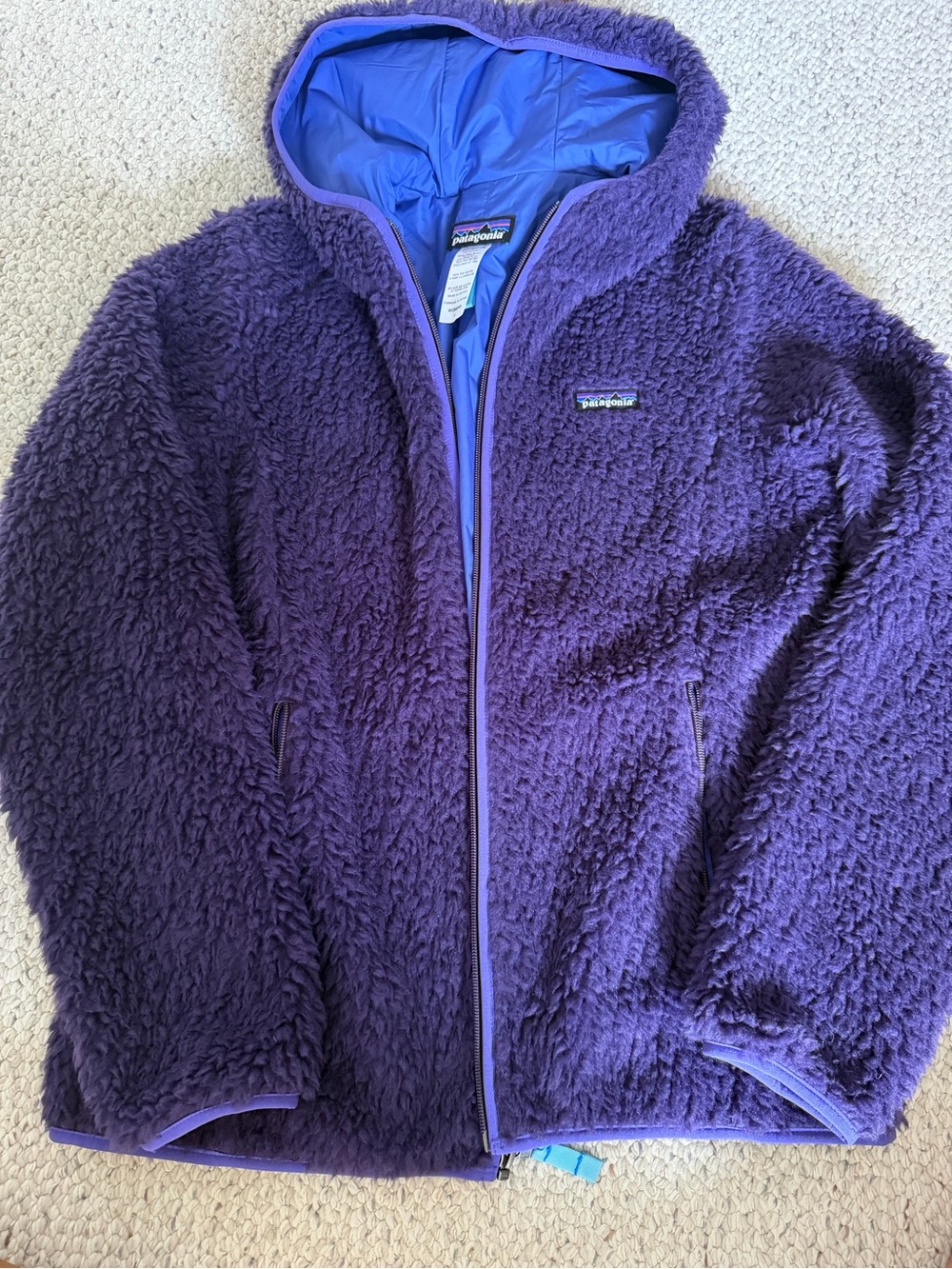 Patagonia Women’s Purple Hooded Retro Pile Jacket